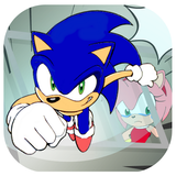 Super Sonic runner helps Amy icône