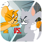 Tom fights Jerry for cheese ikona