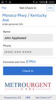 Net Check In Metro Urgent Care capture d'écran 1