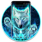 Icy Fire Wolf Theme icône