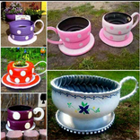 Die Idee der Blumenpflanzen aus PVC