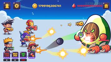 Tap Tap Stickman Heroes - Idle Fruit Monster Fight Ekran Görüntüsü 1