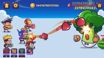 Tap Tap Stickman Heroes - Idle Fruit Monster Fight Ekran Görüntüsü 2
