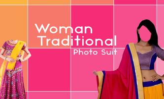 Woman Traditional Photo Suit plakat