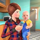 Real Family Babysitter Helping Mom Simulator 3D ícone