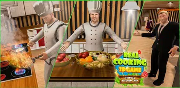 真正的烹飪遊戲的3D虛擬廚房廚師