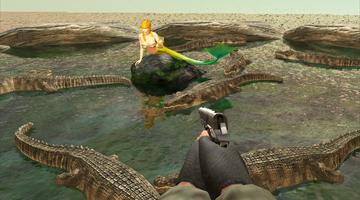 Crocodile Attack : Animal Hunting Sea Rescue imagem de tela 1
