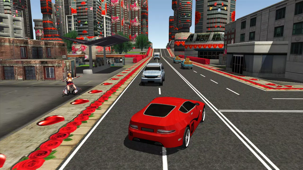 Romantic Love Car Drive