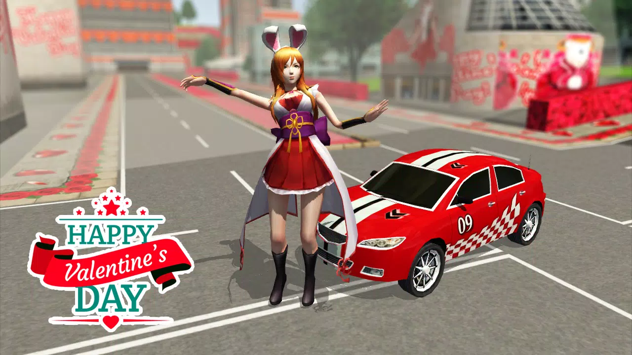 Romantic Love Car Drive