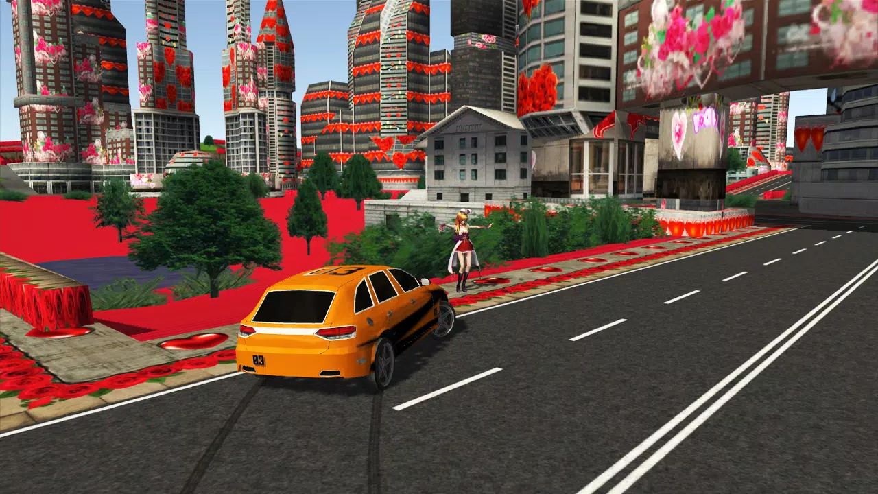 Romantic Love Car Drive