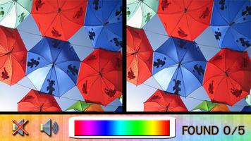 Trouver parapluie Différence Affiche