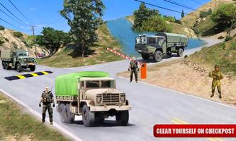 चलाना सेना ट्रक 3 डी पहाड़ी चढ स्क्रीनशॉट 3