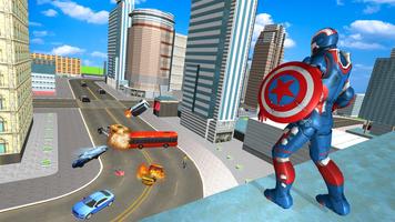 Fliegender Superheld-Kapitän Robot Crime Battle Screenshot 1