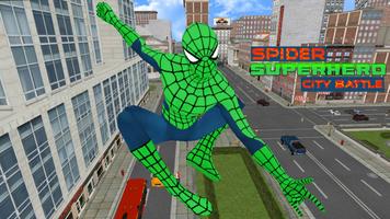 Araña superhéroe City Batalla Poster