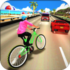 Beach Bicycle Traffic Rider 3D آئیکن