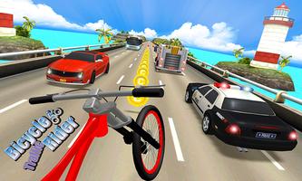 Beach Bicycle Traffic Rider 3D پوسٹر