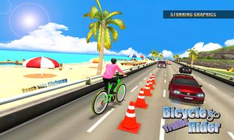 Beach Bicycle Traffic Rider 3D اسکرین شاٹ 1