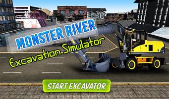 Monster river Excavation Simul ポスター