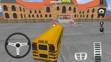High School Bus Parking 3D capture d'écran 2