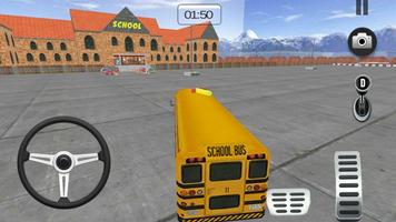 High School Bus Parking 3D capture d'écran 3