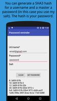 Password reminder تصوير الشاشة 1
