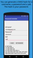 Password reminder تصوير الشاشة 2