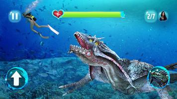 Angry Sea Dragon Attack-poster