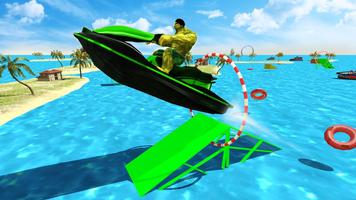 Super Hero Jet Ski Stunt Racing Adventure Sim capture d'écran 1