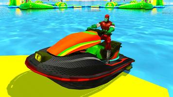 Super Hero Jet Ski Stunt Racing Adventure Sim capture d'écran 2