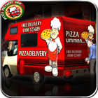 Pizza Van Delivery Service 3D ไอคอน