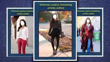 Women Jeans Dressing Photo Editor Affiche
