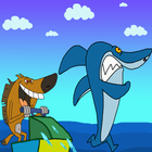 Fight Shark in Blue water icon