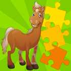 Kids Jigsaw Puzzle Horses आइकन