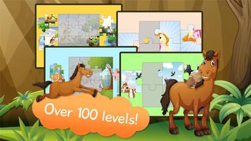 Kids Jigsaw Puzzle Horses Free poster