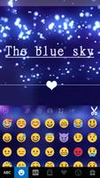 Blue Sky Emoji Kika Keyboard imagem de tela 2