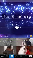Blue Sky Emoji Kika Keyboard capture d'écran 3