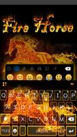 Fire Horse Emoji Kika Keyboard poster