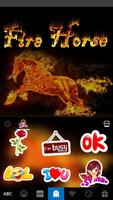 Fire Horse Emoji Kika Keyboard imagem de tela 3