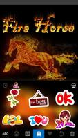 Fire Horse Emoji Kika Keyboard captura de pantalla 3