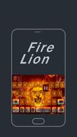 Fire Lion Emoji Kika Keyboard poster