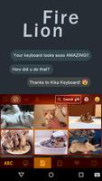 Fire Lion Emoji Kika Keyboard screenshot 2