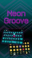 Neon Groove Kika KeyboardTheme الملصق