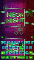 Neon Night Kika Keyboard Theme capture d'écran 1
