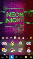 Neon Night Kika Keyboard Theme capture d'écran 3