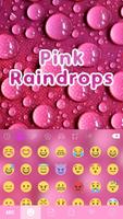 Pink Raindrops Kika Keyboard Screenshot 1