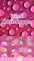 Pink Raindrops Kika Keyboard Screenshot 3
