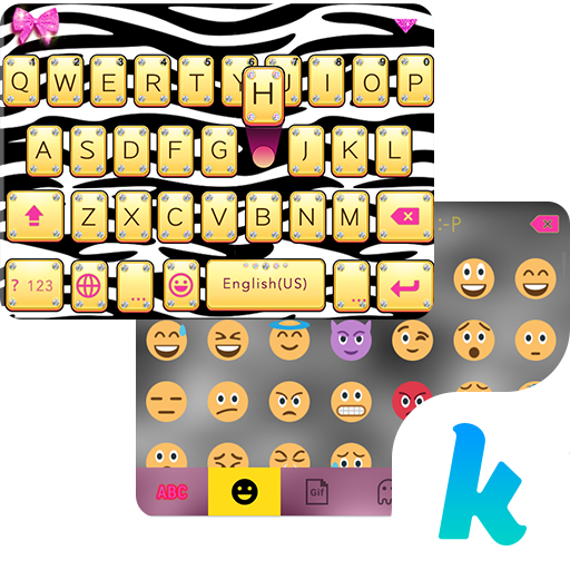 Zebra Emoji Kika KeyboardTheme