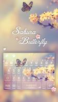 Sakura Butterfly Kika Keyboard Affiche