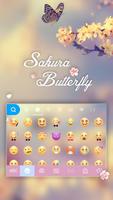 Sakura Butterfly Kika Keyboard capture d'écran 1