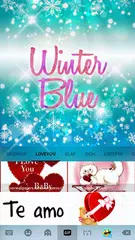 download Winter Blue Kika Keyboard APK